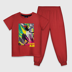 Пижама хлопковая детская Denji art, цвет: красный