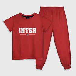 Пижама хлопковая детская Inter football club классика, цвет: красный