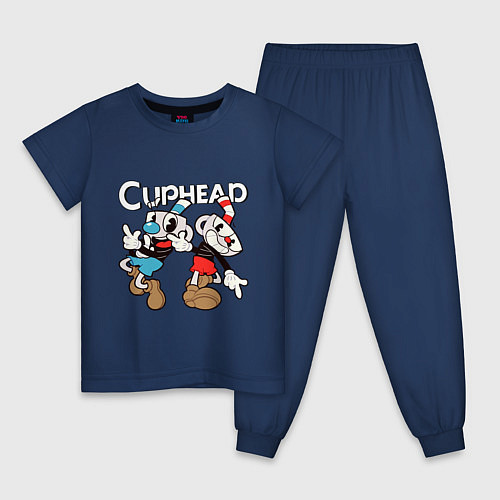 Детская пижама Cuphead - Mugman / Тёмно-синий – фото 1