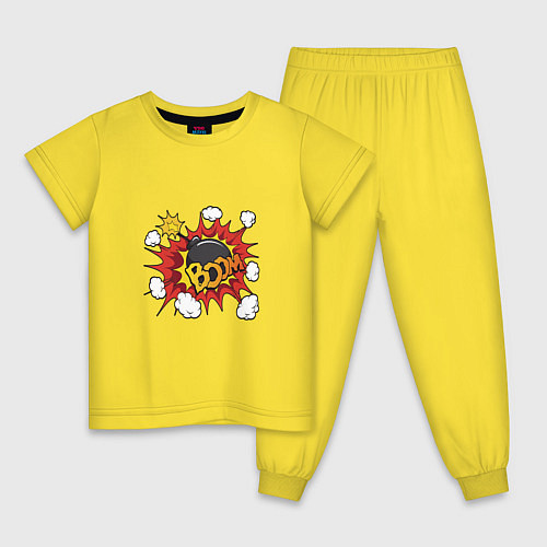 Детская пижама Взрыв маленькой бомбы / Желтый – фото 1