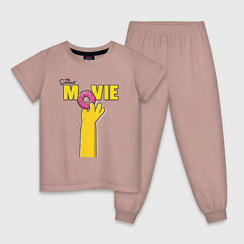 Детская пижама The Simpsons Movie / Пыльно-розовый – фото 1