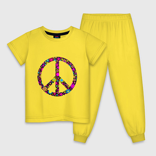 Детская пижама Flowers pacific / Желтый – фото 1