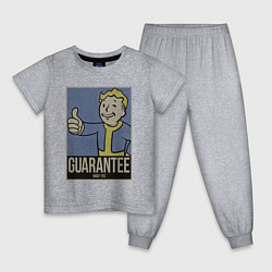 Пижама хлопковая детская Vault guarantee boy, цвет: меланж
