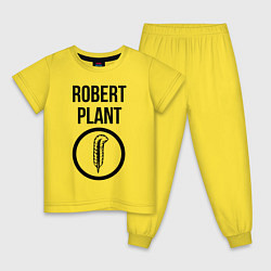 Пижама хлопковая детская Robert Plant - Led Zeppelin - legend, цвет: желтый