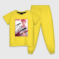 Пижама хлопковая детская Мафую Сато арт, цвет: желтый