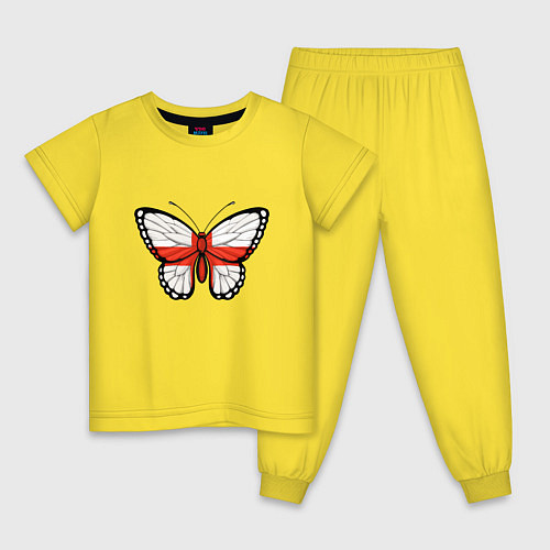 Детская пижама Бабочка - Англия / Желтый – фото 1