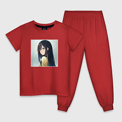 Пижама хлопковая детская Мико Ёцуя art, цвет: красный