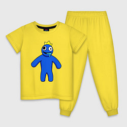 Пижама хлопковая детская Синий из Роблокс, цвет: желтый