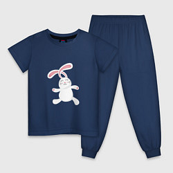 Пижама хлопковая детская Happy - Bunny, цвет: тёмно-синий