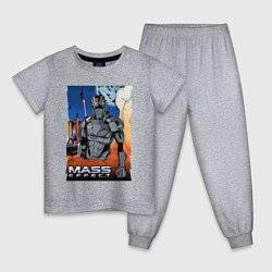 Пижама хлопковая детская Mass Effect N7 - Warrior, цвет: меланж