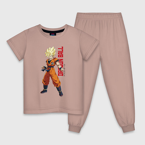 Детская пижама Dragon Ball - Goky Son / Пыльно-розовый – фото 1