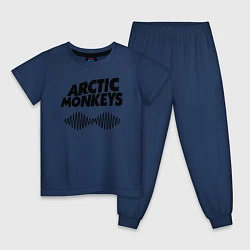 Пижама хлопковая детская Arctic Monkeys, цвет: тёмно-синий