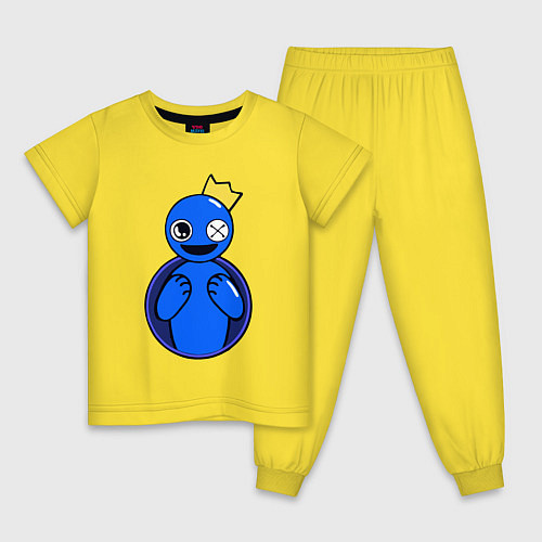 Детская пижама Радужные друзья: Синий персонаж / Желтый – фото 1