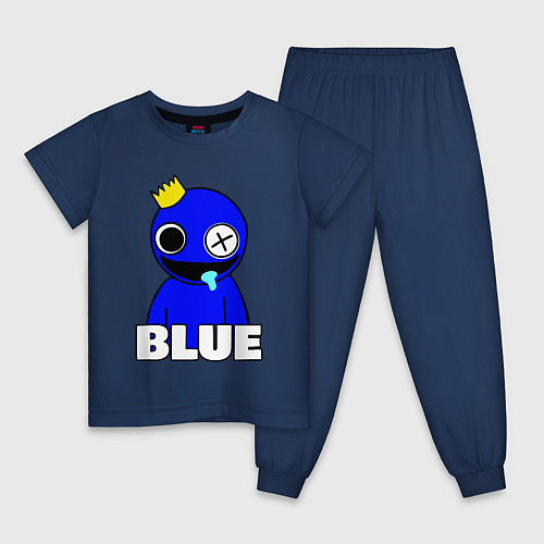 Детская пижама Радужные друзья улыбчивый Синий / Тёмно-синий – фото 1