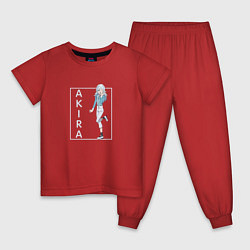 Пижама хлопковая детская Акира арт - Инцидент Кэмоно, цвет: красный