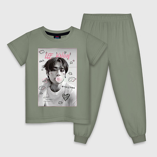 Детская пижама Lee Know Stray Kids / Авокадо – фото 1