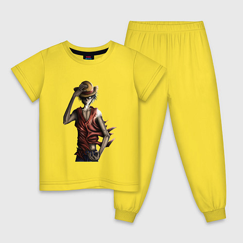 Детская пижама One piece d luffy / Желтый – фото 1