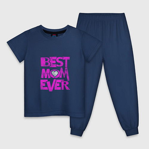 Детская пижама Лучшая на свете мама / Тёмно-синий – фото 1