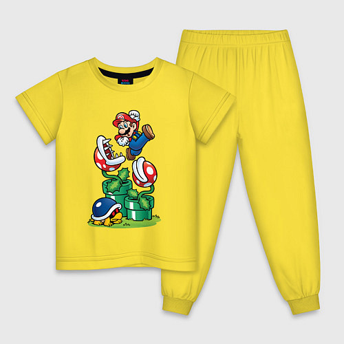 Детская пижама Ретро Марио / Желтый – фото 1