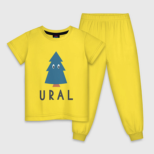 Детская пижама Урал ёлка / Желтый – фото 1