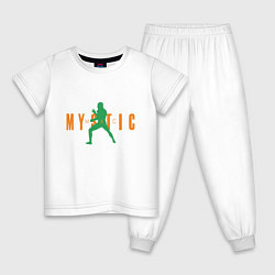 Пижама хлопковая детская Mac Mystic, цвет: белый