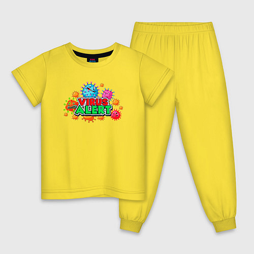 Детская пижама Virus Alert / Желтый – фото 1