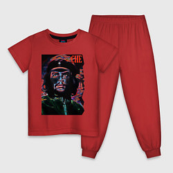 Пижама хлопковая детская Эрнесто Че Гевара - cool dude, цвет: красный