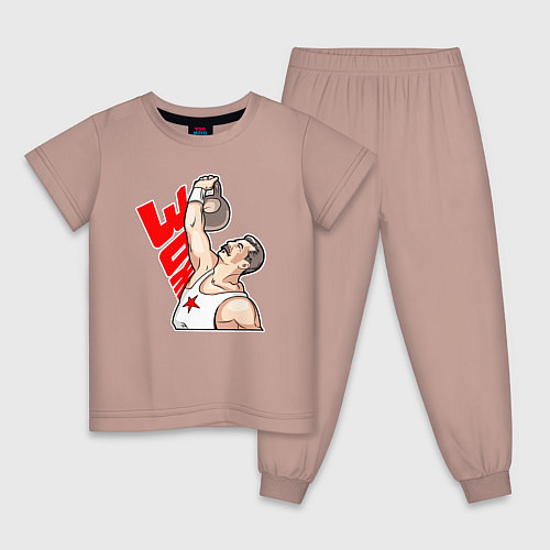 Детская пижама Сталин за зож / Пыльно-розовый – фото 1