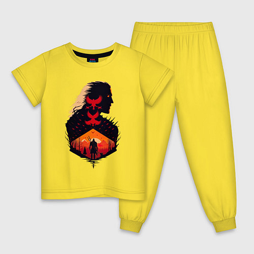 Детская пижама Геральт из Ривии / Желтый – фото 1