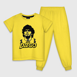 Пижама хлопковая детская Dios Diego, цвет: желтый