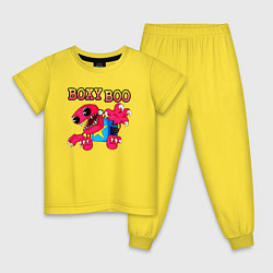 Пижама хлопковая детская Project Playtime Boxy Boo, цвет: желтый