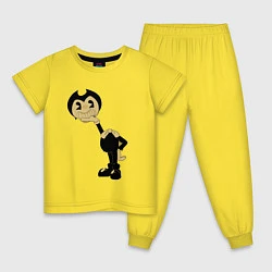 Пижама хлопковая детская Бенди - фокус, цвет: желтый