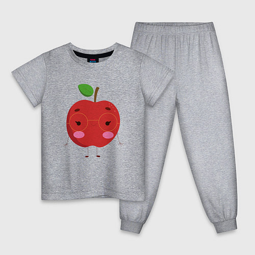 Детская пижама Просто яблоко / Меланж – фото 1