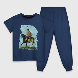 Пижама хлопковая детская Вахмистр Ахтырского гусарского полка 1811 - 1813 г, цвет: тёмно-синий