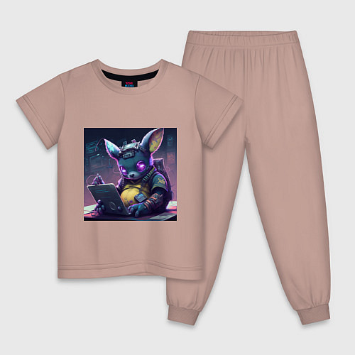 Детская пижама Научный сотрудник / Пыльно-розовый – фото 1