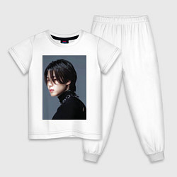 Пижама хлопковая детская Dark side Jimin, цвет: белый