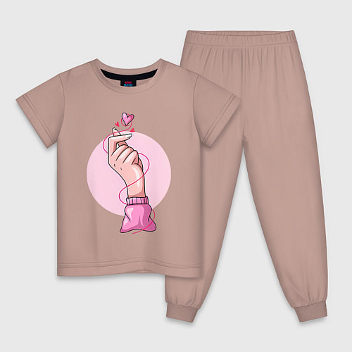 Детская пижама Жест любви / Пыльно-розовый – фото 1