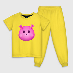 Пижама хлопковая детская Существо Пельмешек, цвет: желтый