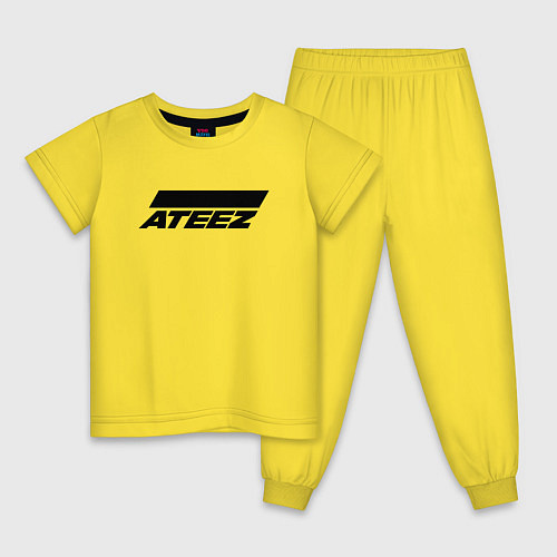 Детская пижама Ateez big logo / Желтый – фото 1
