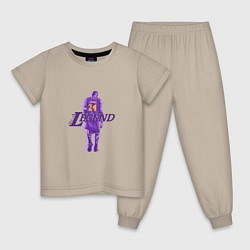 Пижама хлопковая детская Legend Kobe Bryant, цвет: миндальный