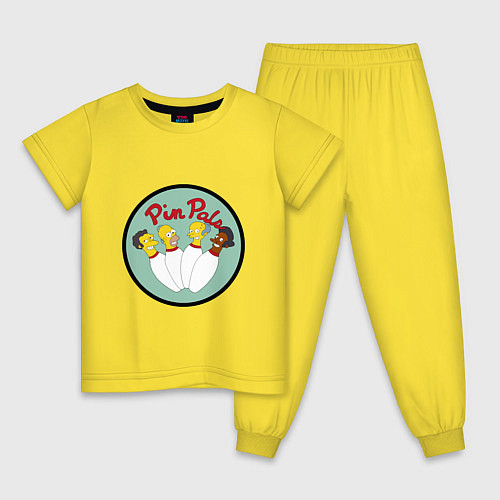 Детская пижама Simpsons bowling / Желтый – фото 1