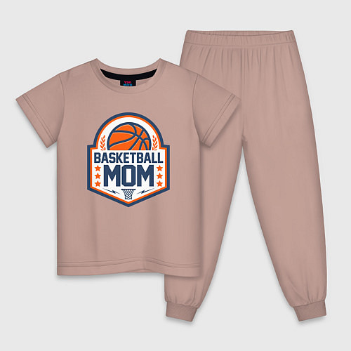 Детская пижама Баскетбольная мама / Пыльно-розовый – фото 1