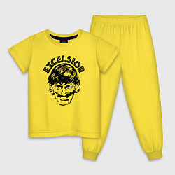 Пижама хлопковая детская Excelsior Stan Lee, цвет: желтый