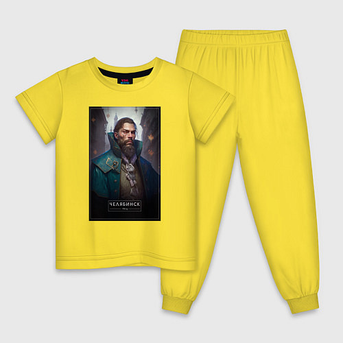 Детская пижама Челябинск - персонаж / Желтый – фото 1