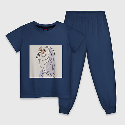 Детская пижама Леди / Тёмно-синий – фото 1