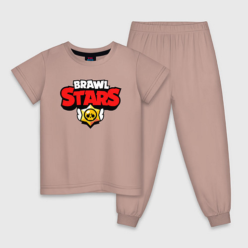 Детская пижама Бравл старс игра / Пыльно-розовый – фото 1