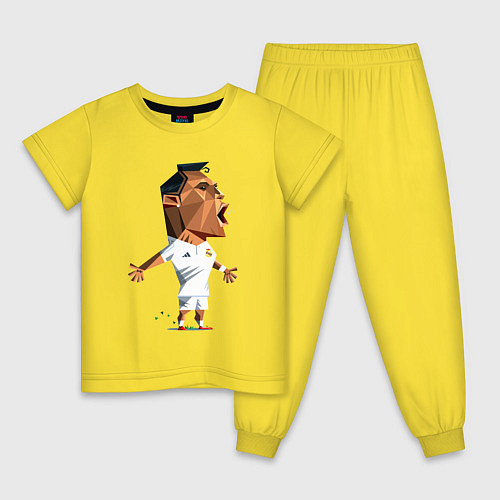Детская пижама Ronaldo scream / Желтый – фото 1