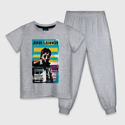 Пижама хлопковая детская John Lennon - street art - legend, цвет: меланж