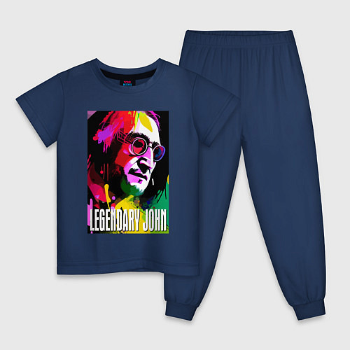 Детская пижама Legendary John - The Beatles / Тёмно-синий – фото 1