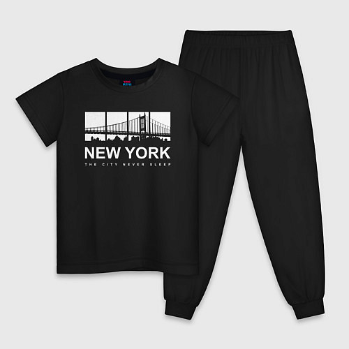 Детская пижама Нью-Йорк Сити / Черный – фото 1